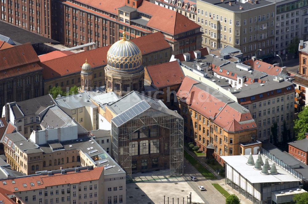 Luftbild Berlin - Neue Synagoge an der Oranienburger Straße in Berlin-Mitte