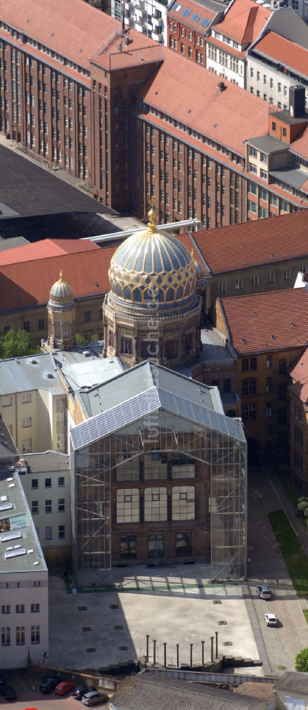 Luftbild Berlin - Neue Synagoge an der Oranienburger Straße in Berlin-Mitte