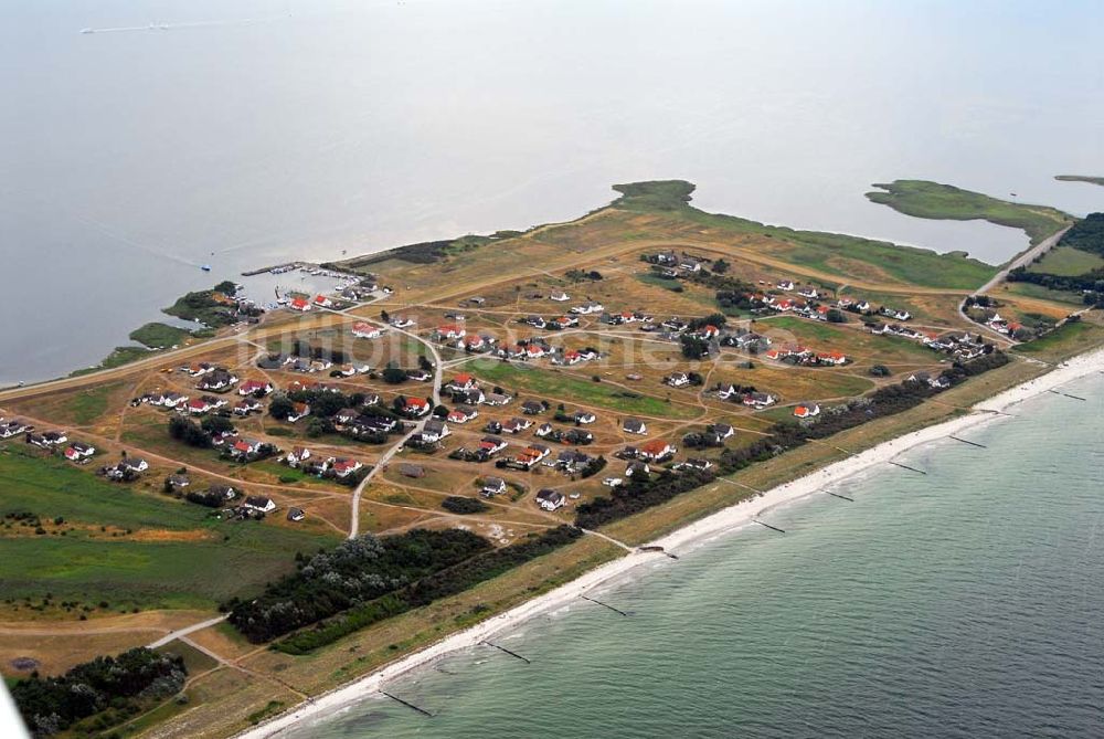 Neuendorf auf Hiddensee von oben - Neuendorf auf Hiddensee