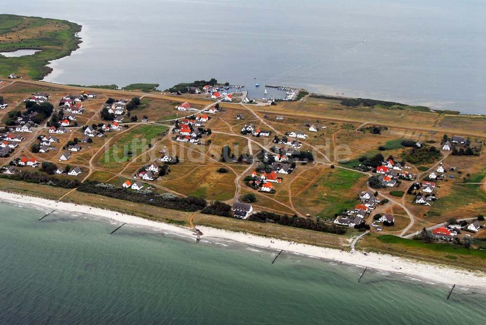 Neuendorf auf Hiddensee von oben - Neuendorf auf Hiddensee