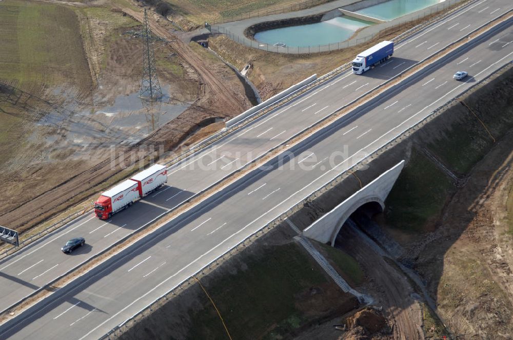 Hötzelsroda von oben - Neuer A4 -Autobahnverlauf bei Hötzelsroda - new A4 motorway course E40 / A4 near hötzelsroda in thuringia