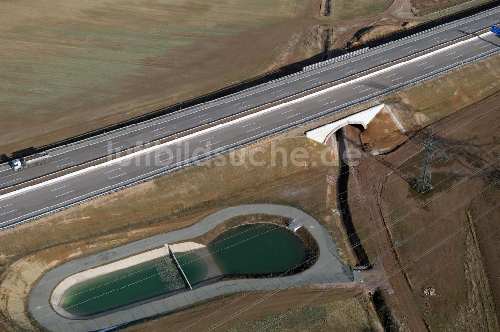 Luftbild Hötzelsroda - Neuer A4 -Autobahnverlauf bei Hötzelsroda - new A4 motorway course E40 / A4 near hötzelsroda in thuringia