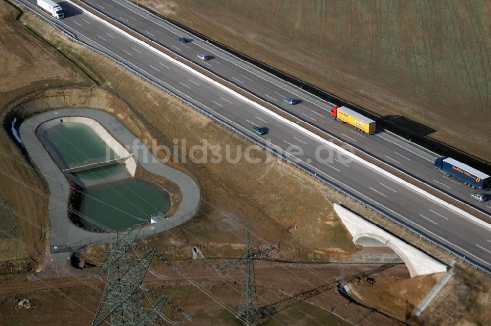 Hötzelsroda von oben - Neuer A4 -Autobahnverlauf bei Hötzelsroda - new A4 motorway course E40 / A4 near hötzelsroda in thuringia