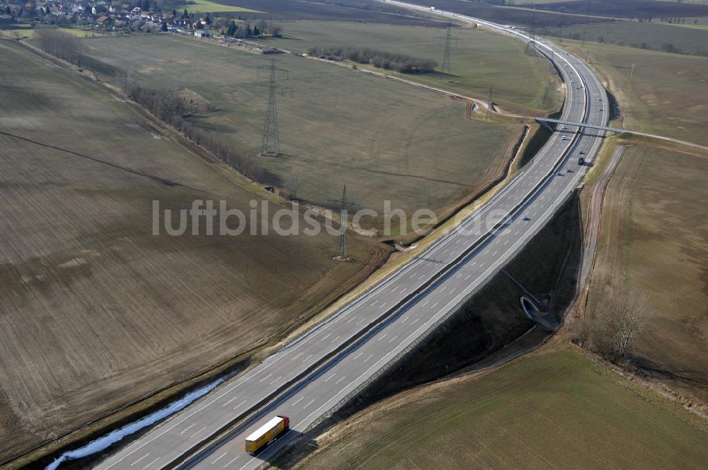 Luftaufnahme Hötzelsroda - Neuer A4 -Autobahnverlauf bei Hötzelsroda - new A4 motorway course E40 / A4 near hötzelsroda in thuringia