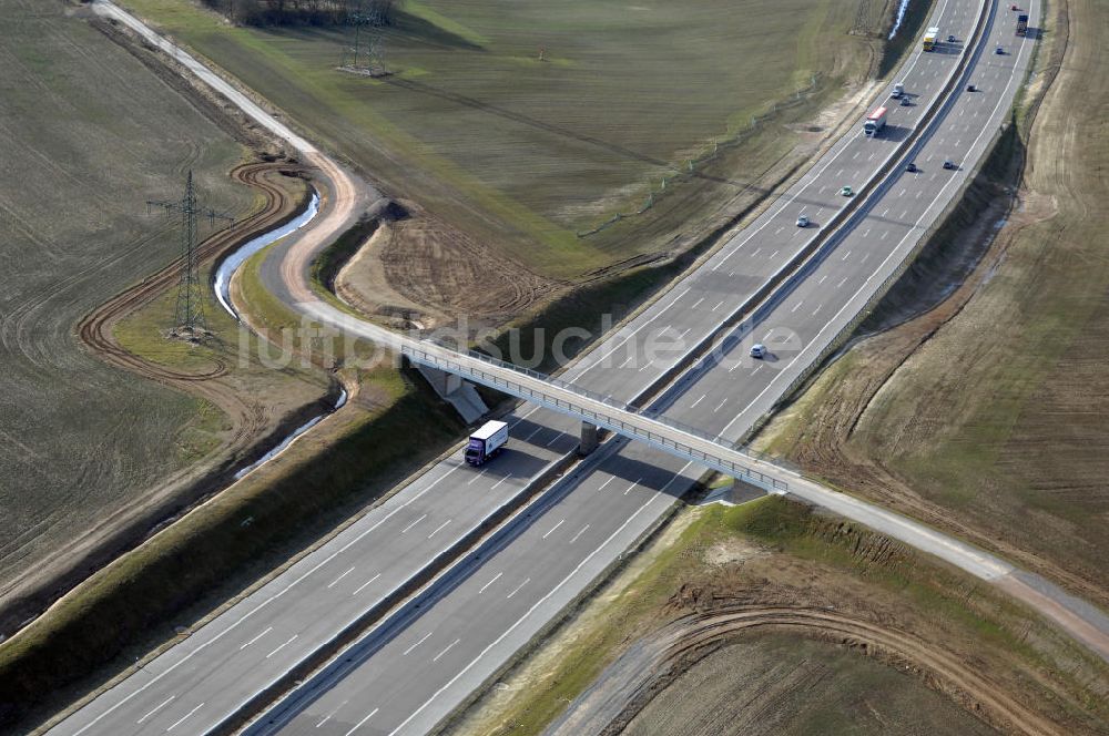 Hötzelsroda aus der Vogelperspektive: Neuer A4 -Autobahnverlauf bei Hötzelsroda - new A4 motorway course E40 / A4 near hötzelsroda in thuringia