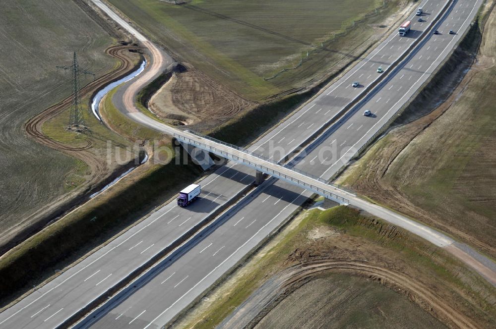 Luftbild Hötzelsroda - Neuer A4 -Autobahnverlauf bei Hötzelsroda - new A4 motorway course E40 / A4 near hötzelsroda in thuringia