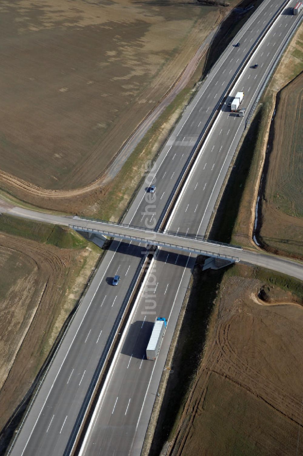 Hötzelsroda aus der Vogelperspektive: Neuer A4 -Autobahnverlauf bei Hötzelsroda - new A4 motorway course E40 / A4 near hötzelsroda in thuringia