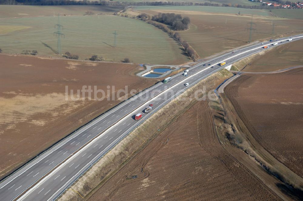 Luftaufnahme Hötzelsroda - Neuer A4 -Autobahnverlauf bei Hötzelsroda - new A4 motorway course E40 / A4 near hötzelsroda in thuringia