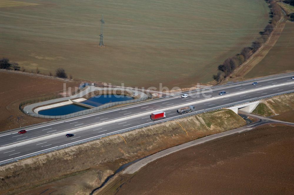 Hötzelsroda von oben - Neuer A4 -Autobahnverlauf bei Hötzelsroda - new A4 motorway course E40 / A4 near hötzelsroda in thuringia