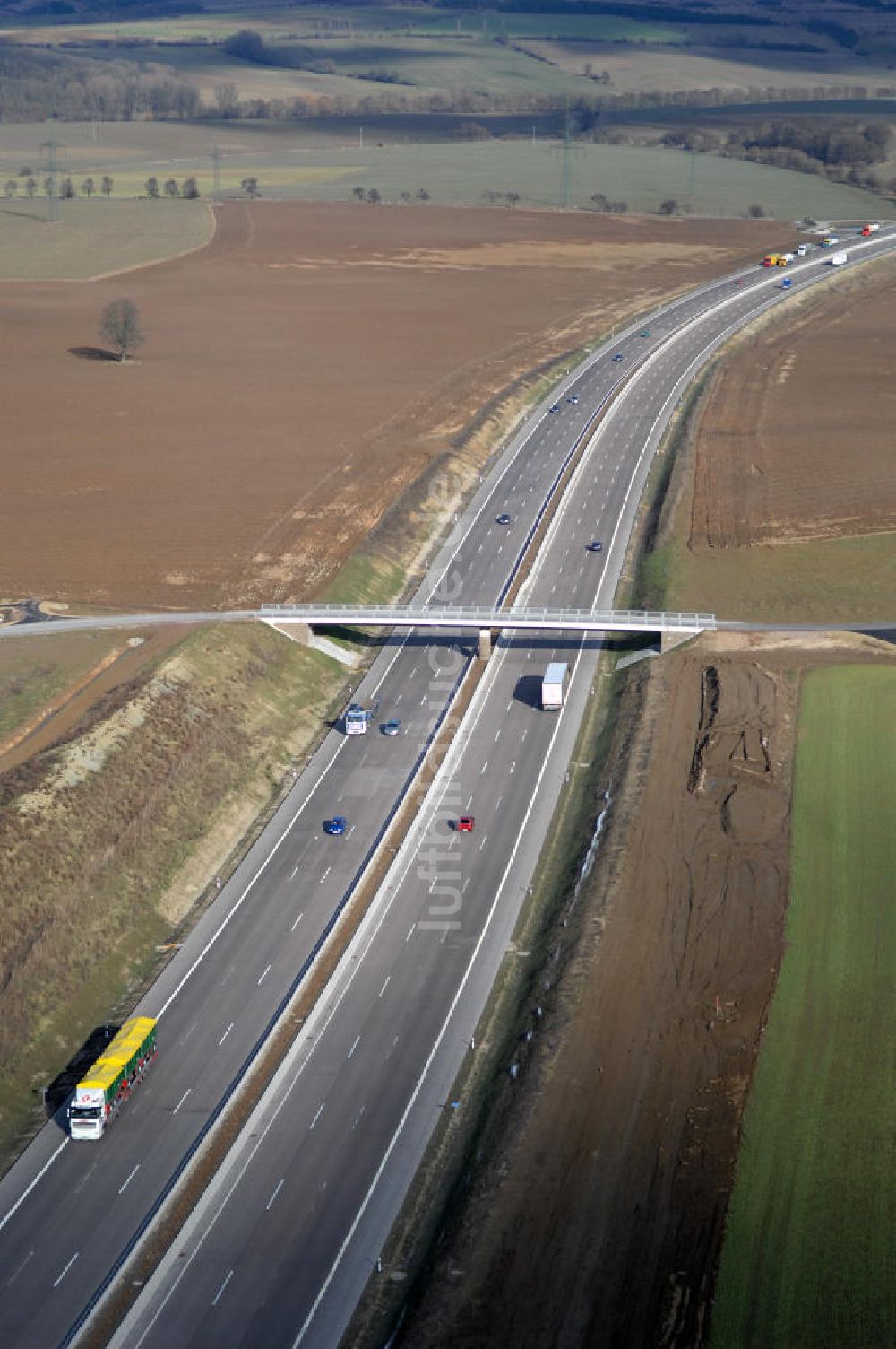 Luftaufnahme Hötzelsroda - Neuer A4 -Autobahnverlauf bei Hötzelsroda - new A4 motorway course E40 / A4 near hötzelsroda in thuringia