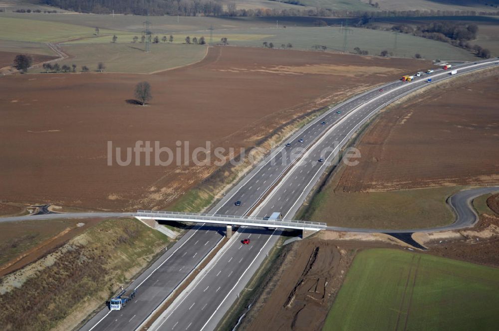 Hötzelsroda von oben - Neuer A4 -Autobahnverlauf bei Hötzelsroda - new A4 motorway course E40 / A4 near hötzelsroda in thuringia