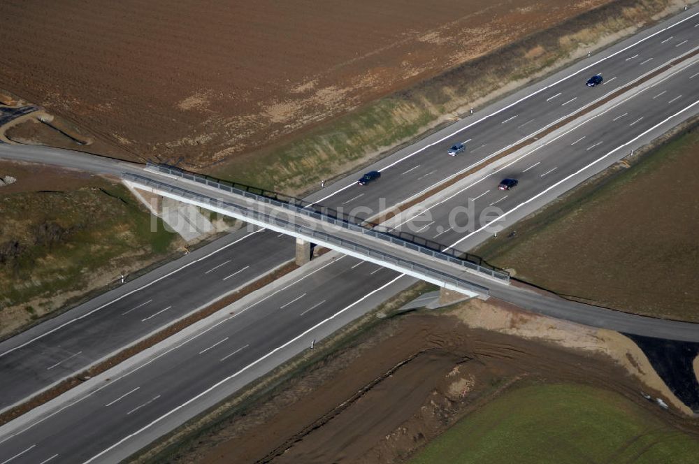 Hötzelsroda aus der Vogelperspektive: Neuer A4 -Autobahnverlauf bei Hötzelsroda - new A4 motorway course E40 / A4 near hötzelsroda in thuringia