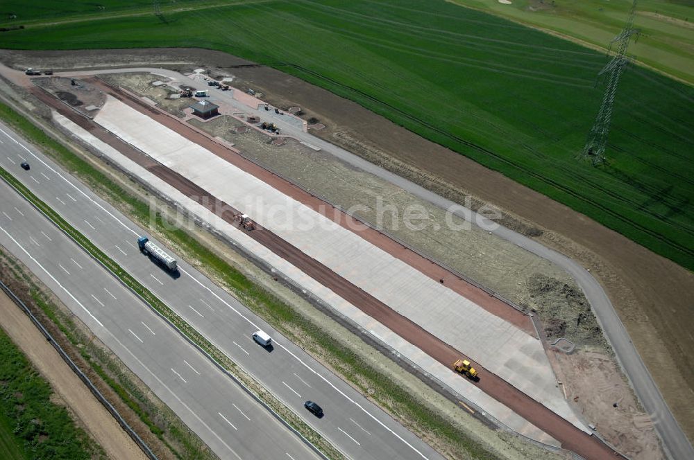 Hötzelsroda aus der Vogelperspektive: Neuer A4 -Autobahnverlauf bei Hötzelsroda - new A4 motorway course E40 / A4 near Hötzelsroda in thuringia