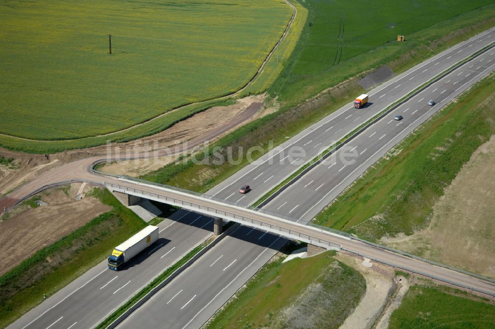 Hötzelsroda von oben - Neuer A4 -Autobahnverlauf bei Hötzelsroda - new A4 motorway course E40 / A4 near Hötzelsroda in thuringia