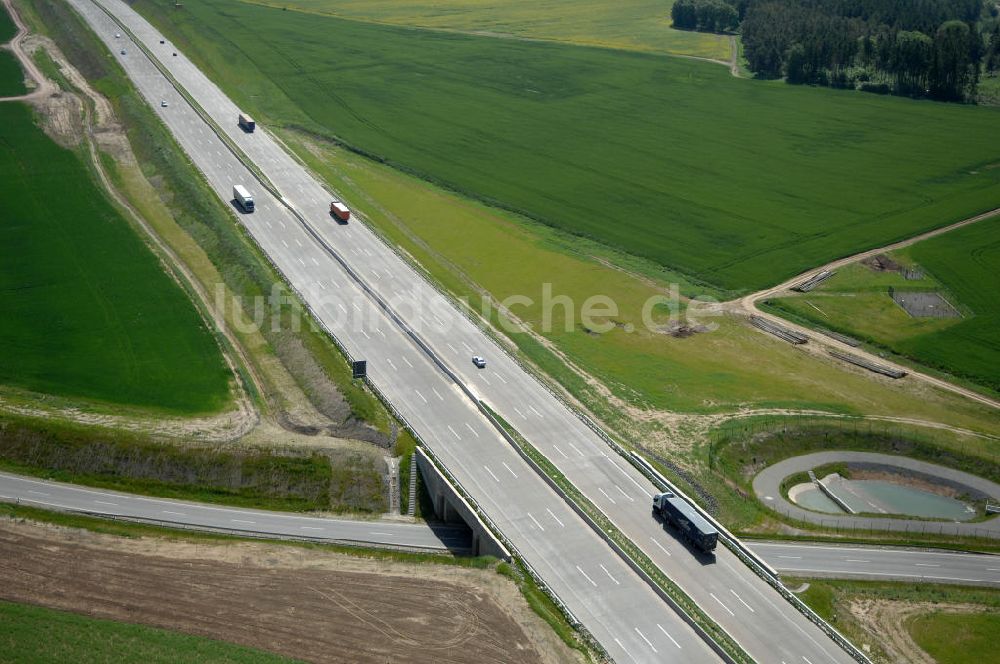 Hötzelsroda aus der Vogelperspektive: Neuer A4 -Autobahnverlauf bei Hötzelsroda - new A4 motorway course E40 / A4 near Hötzelsroda in thuringia