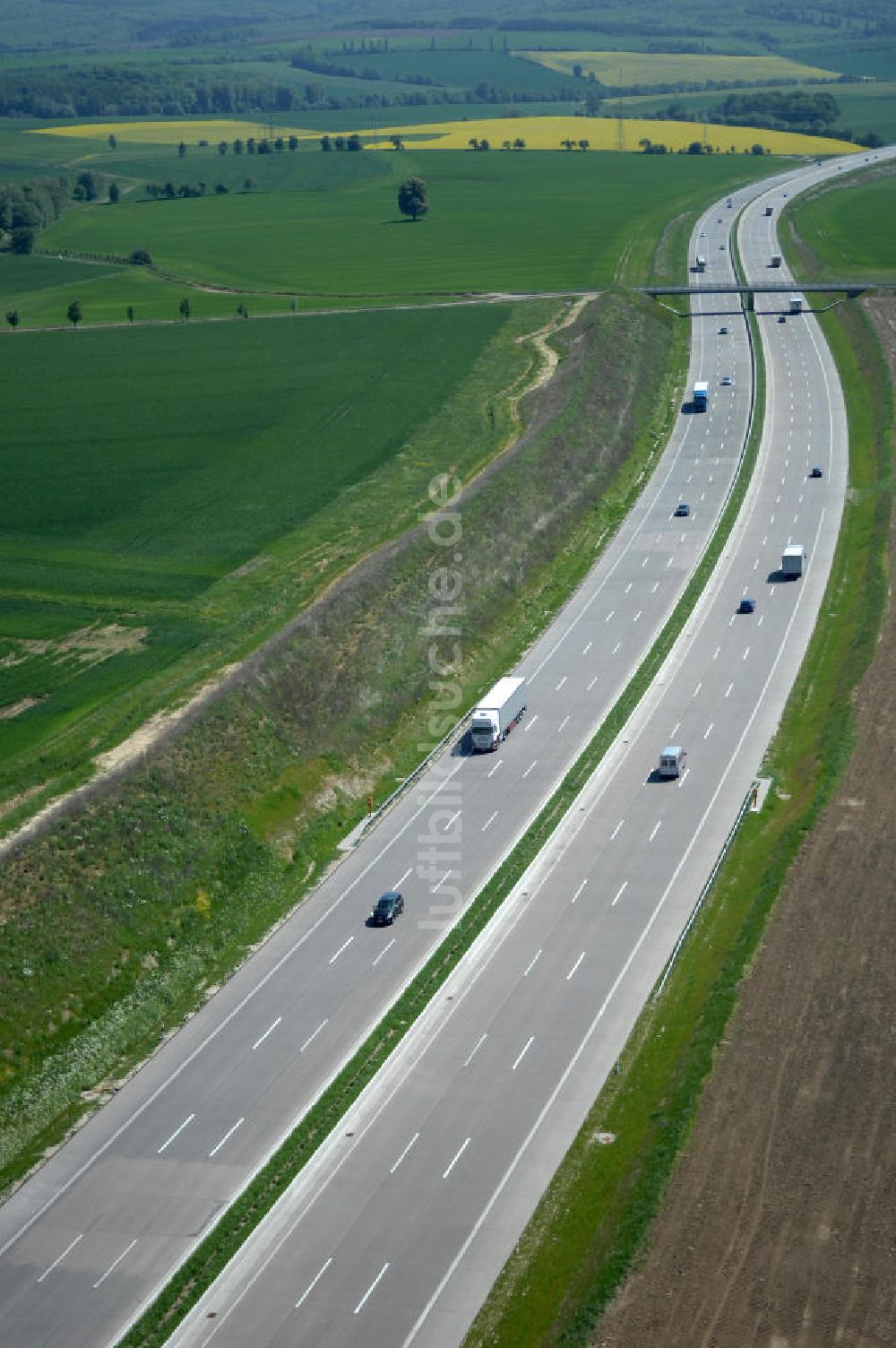 Hötzelsroda von oben - Neuer A4 -Autobahnverlauf bei Hötzelsroda - new A4 motorway course E40 / A4 near Hötzelsroda in thuringia