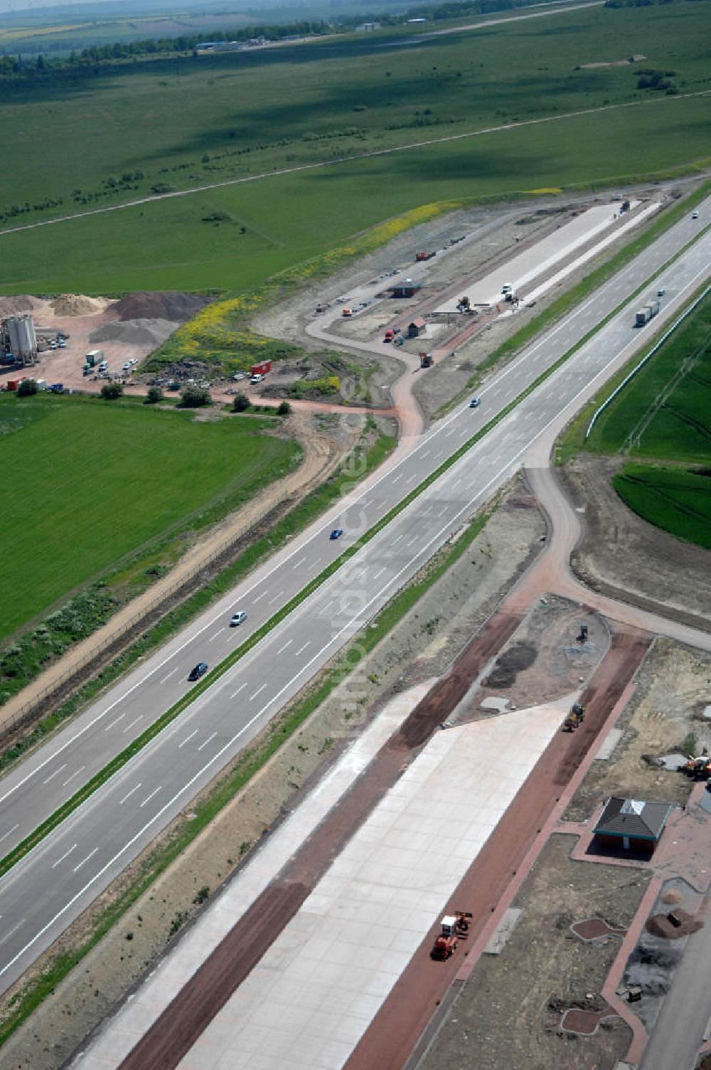 Hötzelsroda aus der Vogelperspektive: Neuer A4 -Autobahnverlauf bei Hötzelsroda - new A4 motorway course E40 / A4 near Hötzelsroda in thuringia