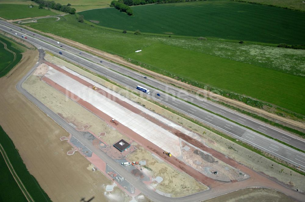 Luftaufnahme Hötzelsroda - Neuer A4 -Autobahnverlauf bei Hötzelsroda - new A4 motorway course E40 / A4 near Hötzelsroda in thuringia