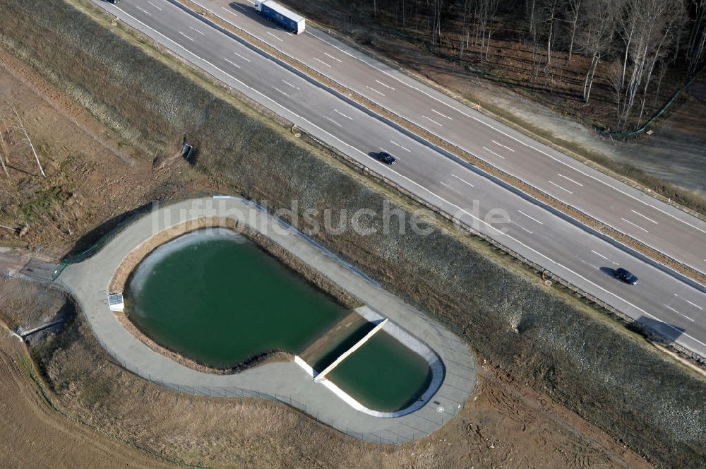 Stregda aus der Vogelperspektive: Neuer A4 -Autobahnverlauf bei Stregda - new A4 motorway course E40 / A4 near Stregda in thuringia