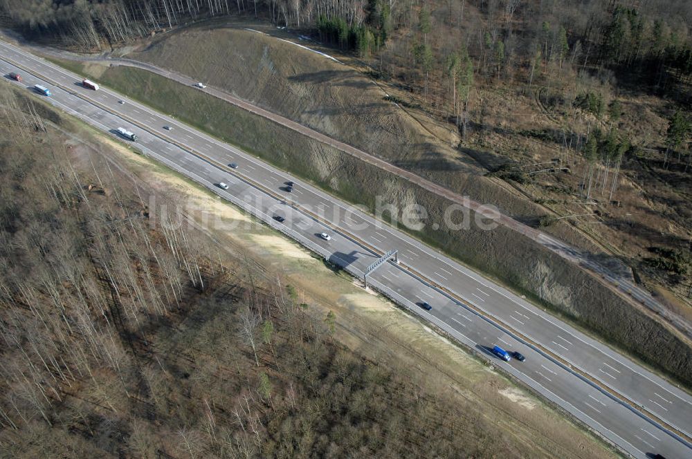 Luftaufnahme Stregda - Neuer A4 -Autobahnverlauf bei Stregda - new A4 motorway course E40 / A4 near Stregda in thuringia