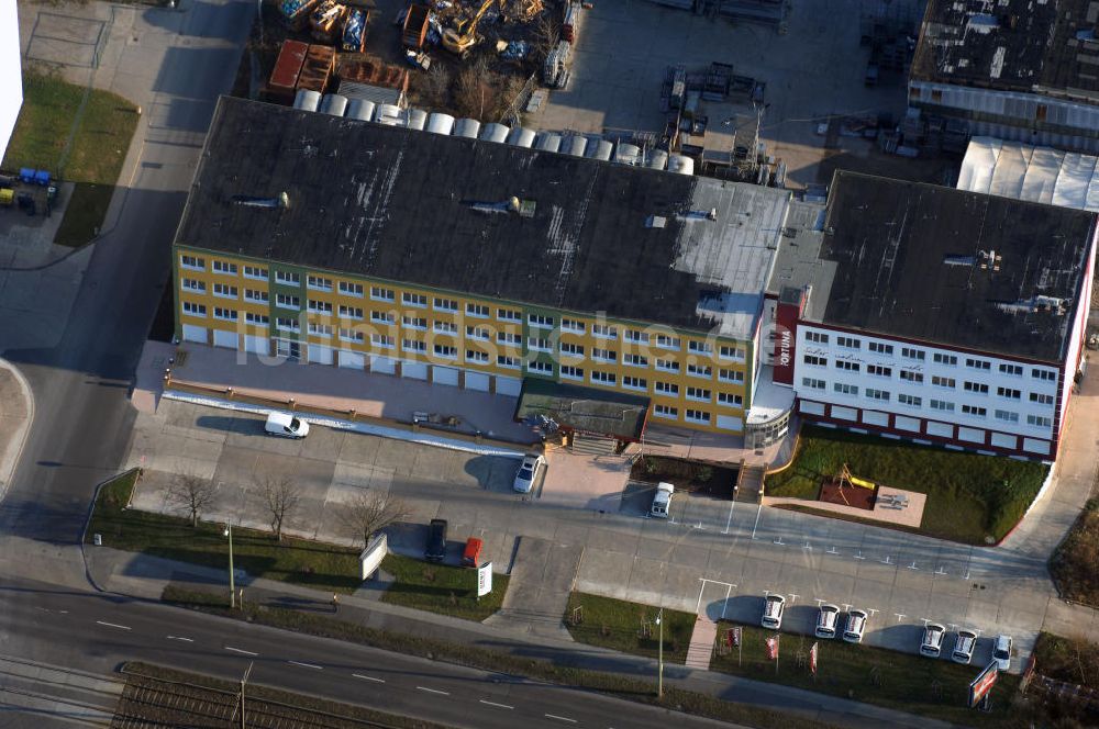 Berlin aus der Vogelperspektive: Neuer Hauptsitz der FORTUNA Wohnungsunternehmen eG in Lichtenberg