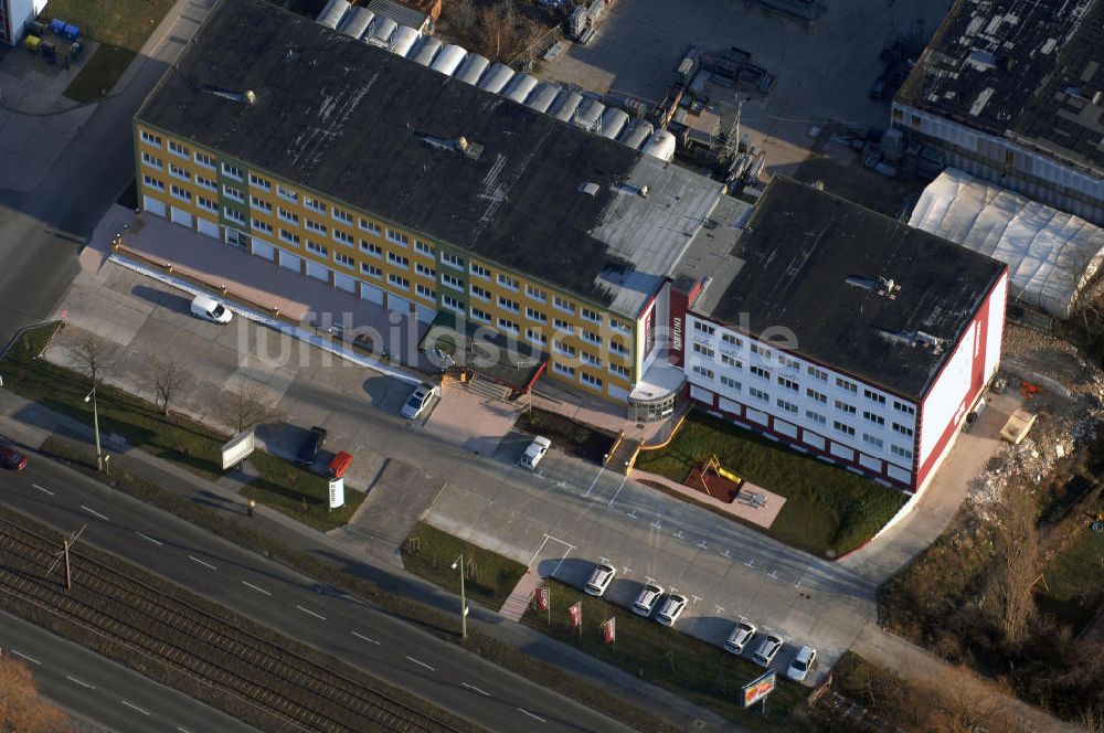 Luftbild Berlin - Neuer Hauptsitz der FORTUNA Wohnungsunternehmen eG in Lichtenberg