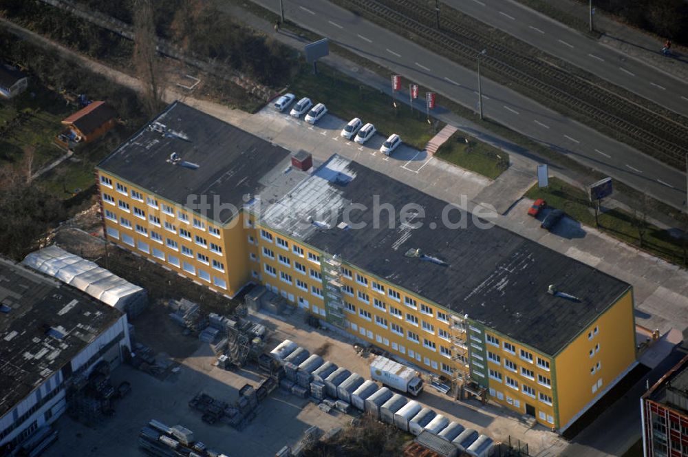 Berlin von oben - Neuer Hauptsitz der FORTUNA Wohnungsunternehmen eG in Lichtenberg