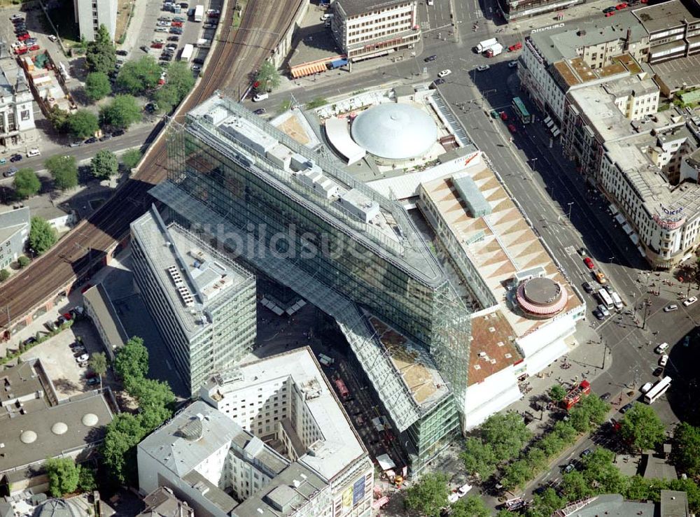 Berlin - Charlottenburg aus der Vogelperspektive: Neuerbautes Kranzlereck am Berliner Kurfürstendamm in Berlin - Charlottenburg.