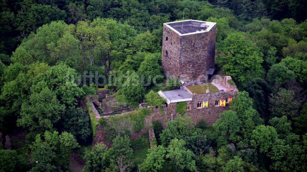 Niederbreitbach aus der Vogelperspektive: Neuerburg (Wied) in Niederbreitbach im Bundesland Rheinland-Pfalz, Deutschland