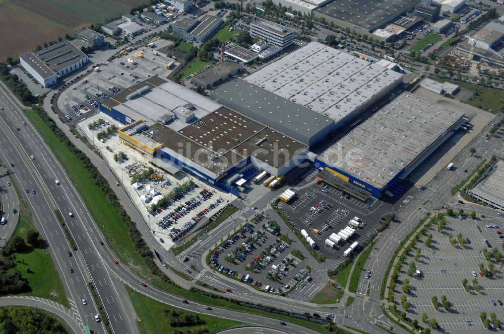 Ludwigsburg von oben - Neueröffnetes IKEA Einrichtungshaus in Ludwigsburg