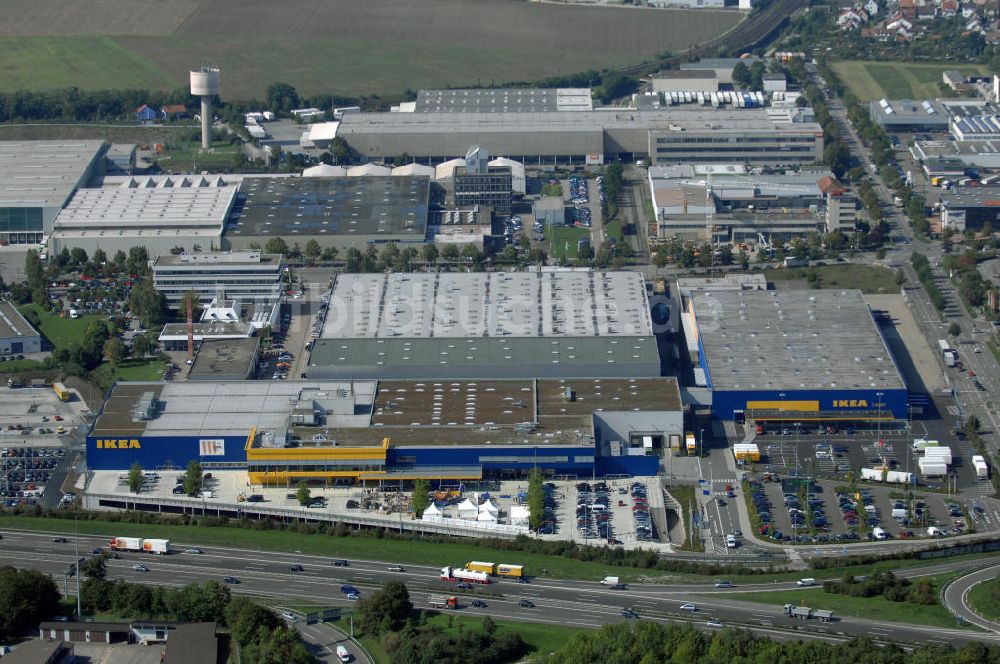 Ludwigsburg aus der Vogelperspektive: Neueröffnetes IKEA Einrichtungshaus in Ludwigsburg