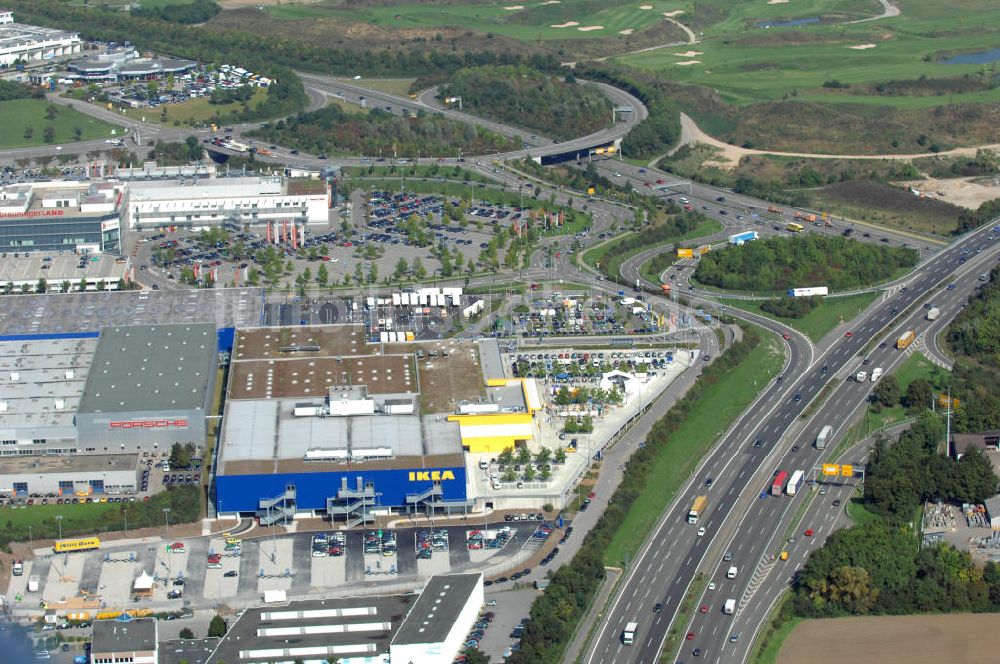 Ludwigsburg von oben - Neueröffnetes IKEA Einrichtungshaus in Ludwigsburg