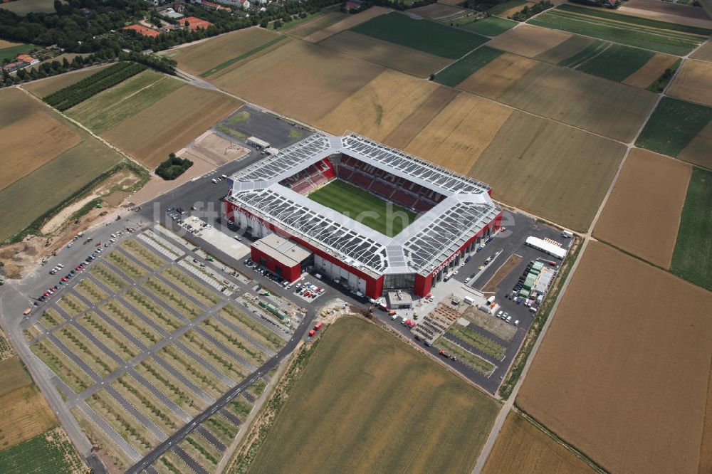 Mainz von oben - Neues eingeweihtes Fußball- Stadion Coface-Arena in Mainz