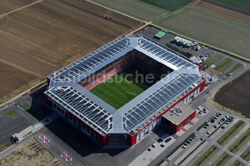 Luftbild Mainz - Neues eingeweihtes Fußball- Stadion Coface-Arena in Mainz