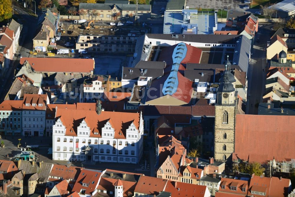 Luftaufnahme Wittenberg - Neues Einkaufszentrums Arsenal in der Innensatdt von Wittenberg in Sachsen-Anhalt