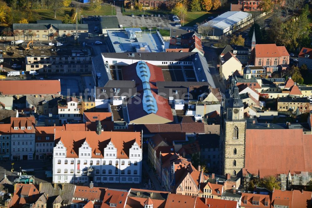 Wittenberg von oben - Neues Einkaufszentrums Arsenal in der Innensatdt von Wittenberg in Sachsen-Anhalt