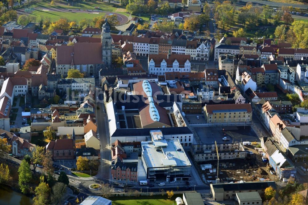 Luftaufnahme Wittenberg - Neues Einkaufszentrums Arsenal in der Innensatdt von Wittenberg in Sachsen-Anhalt