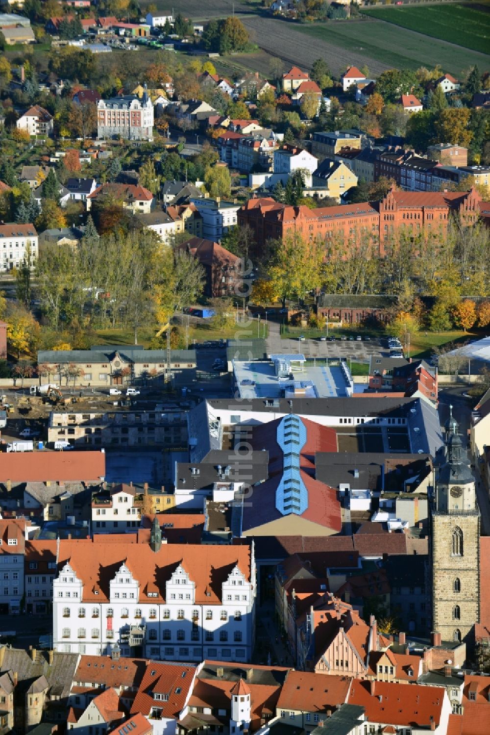 Luftbild Wittenberg - Neues Einkaufszentrums Arsenal in der Innensatdt von Wittenberg in Sachsen-Anhalt