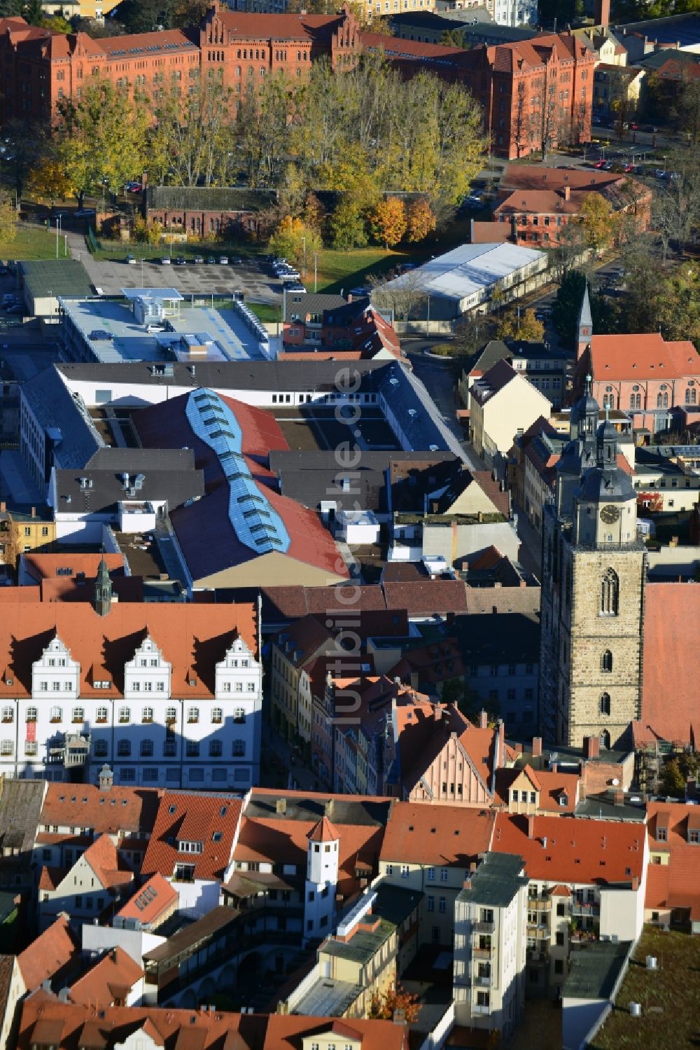 Luftaufnahme Wittenberg - Neues Einkaufszentrums Arsenal in der Innensatdt von Wittenberg in Sachsen-Anhalt