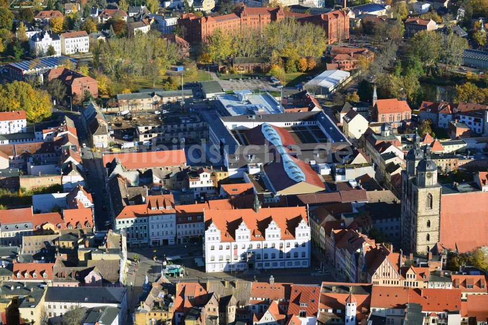 Luftaufnahme Wittenberg - Neues Einkaufszentrums Arsenal in der Innensatdt von Wittenberg in Sachsen-Anhalt