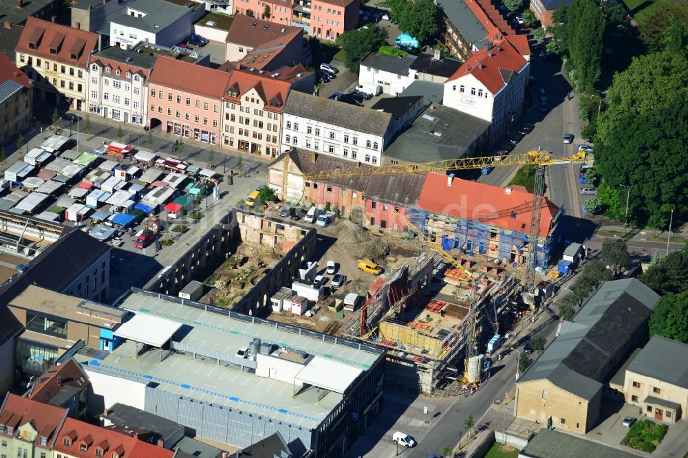 Wittenberg von oben - Neues Einkaufszentrums Arsenal in der Innensatdt von Wittenberg in Sachsen-Anhalt