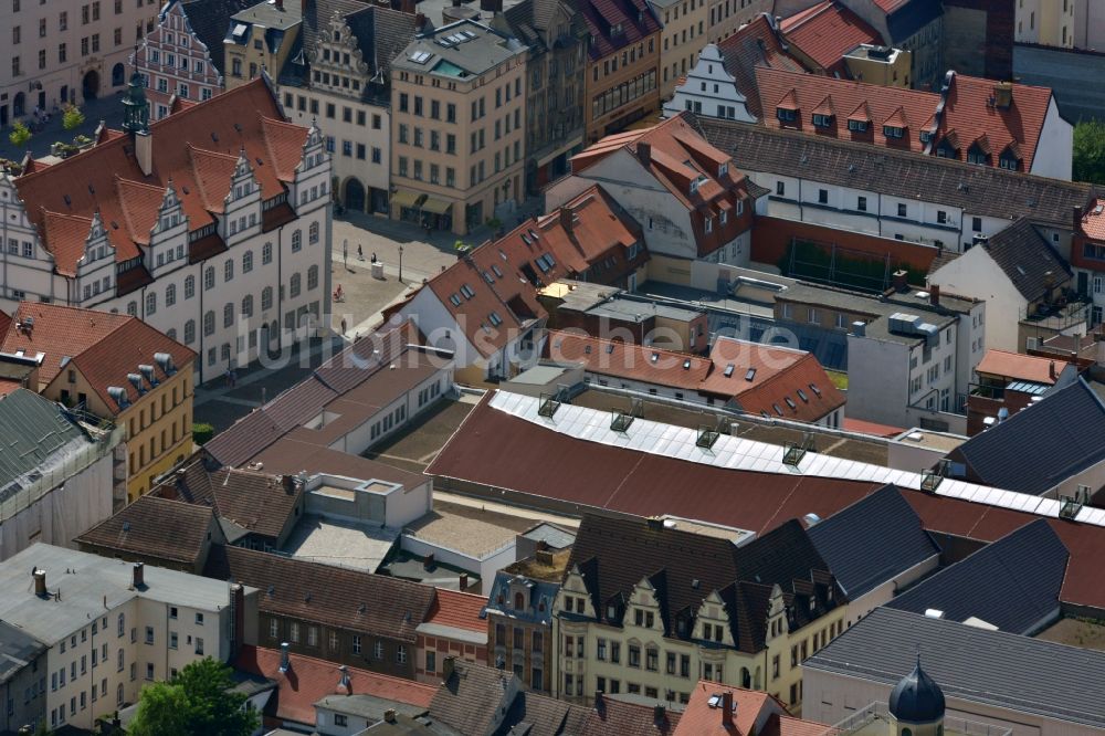 Wittenberg von oben - Neues Einkaufszentrums Arsenal in der Innensatdt von Wittenberg in Sachsen-Anhalt