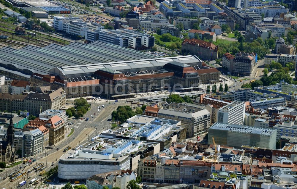 Luftaufnahme Leipzig - Neues Einkaufszentrums Höfe am Brühl in Leipzig im Bundesland Sachsen