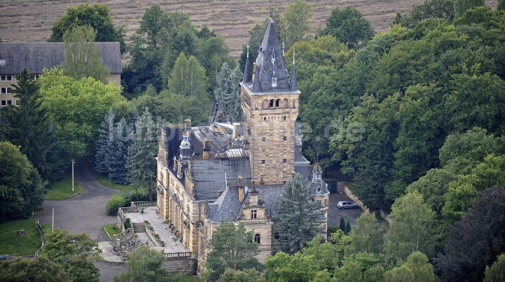 Hummelshain von oben - Neues Jagdschloss Hummelshain