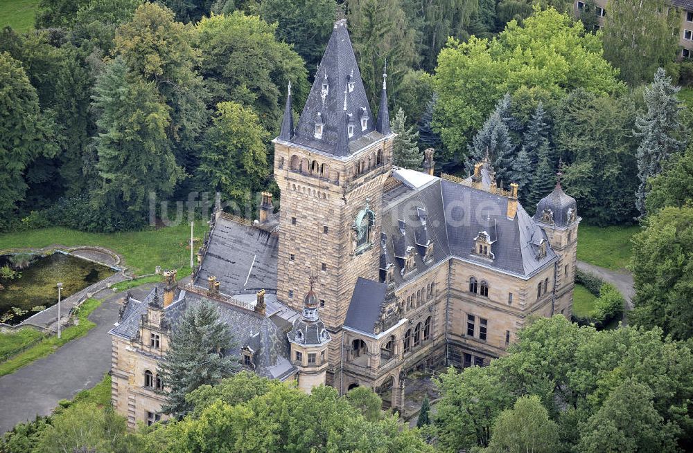 Hummelshain von oben - Neues Jagdschloss Hummelshain