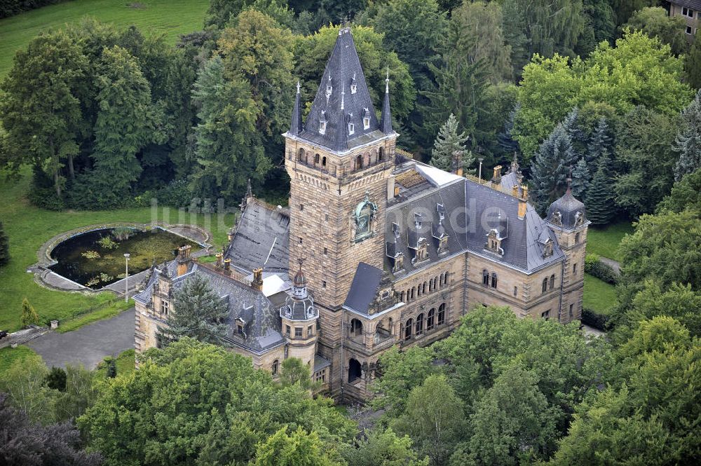 Hummelshain aus der Vogelperspektive: Neues Jagdschloss Hummelshain