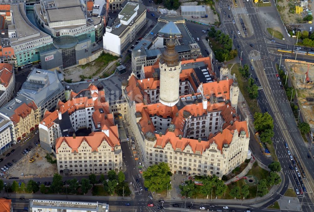 Luftaufnahme Leipzig - Neues Rathaus in Leipzig im Bundesland Sachsen