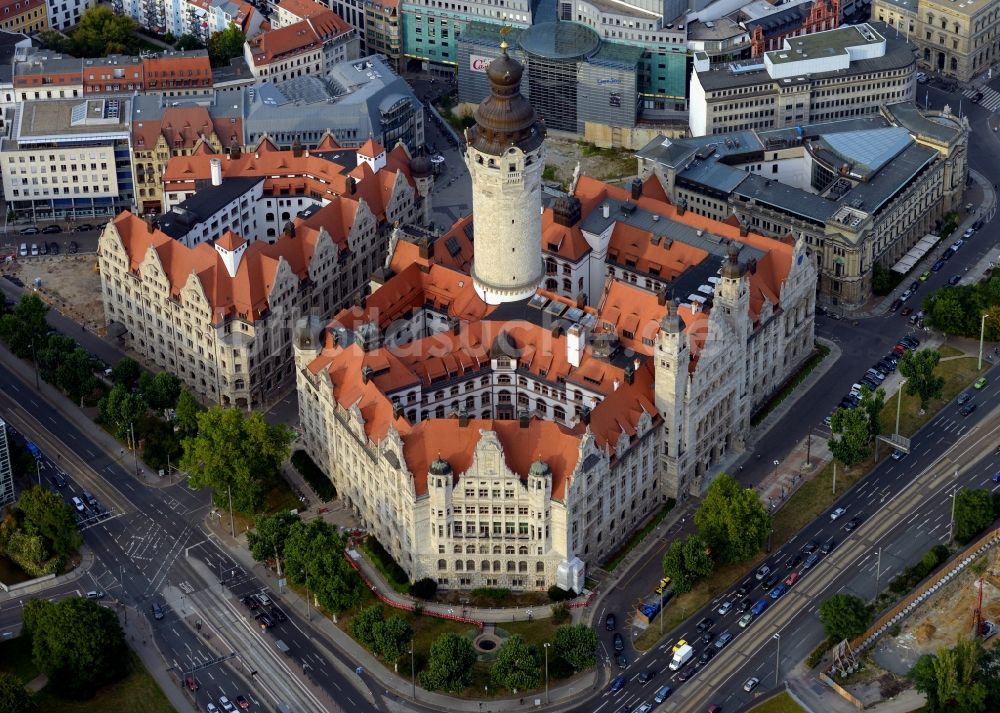 Leipzig von oben - Neues Rathaus in Leipzig im Bundesland Sachsen