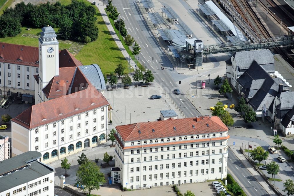 Sonneberg von oben - Neues Rathaus in Sonneberg in Thüringen / Thuringia