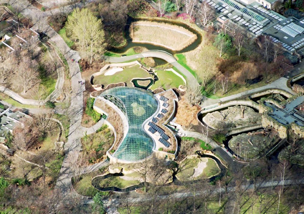 Berlin-Tiergarten aus der Vogelperspektive: Neues Tiergehege im Berliner Zoo.